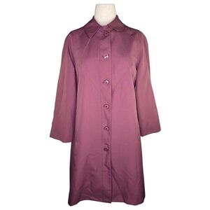 Vintage Misty Harbor Mauve Button Coat ILGWU Made in USA 10P Quiet Luxury